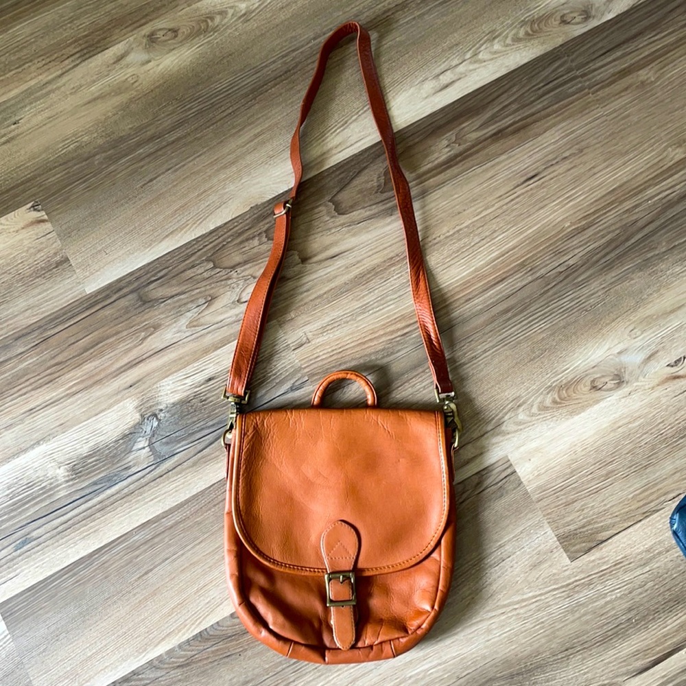 Vintage BOHO International buttery soft genuine leather purse/backpack